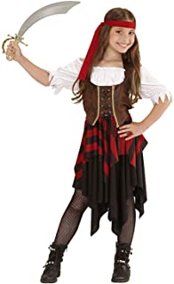 WIDMANN Disfraz 05598 - Disfraz para niños Pirata- Vestido- corsé y Cinta- tamaño 158
